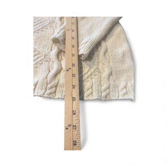 VTG Paul James England Fisherman Chunky Knit Turtleneck 100% Wool Sz XL Woman's - Picture 6 of 6